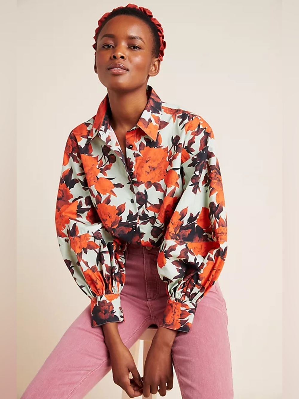 Anthropologie Gianna Poplin Blouse by Dhruv Kapoor. Size Small